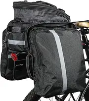 Bike Rear Bag 25L ycle Pannier Bag dle Bag ycle Rear Seat Bag Bike Carrier Trunk Bag Bike Rack Bag Black One Size
