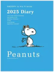 2025 Peanuts Snoopy & His Friends Flying Ace Blue Schedule Diary Book Japan