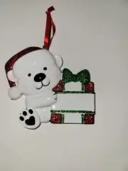 *New* Baby Polar Bear Personalized Christmas Tree Ornament
