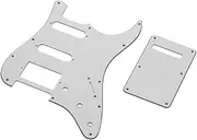 White 3Ply SSH Guitar Pickguard Sc Ch Plate and Back Plate Set for American St Style Electric Guitar White