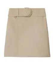 Burberry Belted-Waist Wrap Mini Skirt UK8,UK10,UK6,UK4 oatmeal