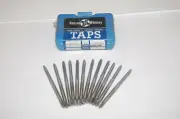 12 Pcs. Hanson Whitney 6-32 GH3 3 FLT HSS Spiral Pointed Plug Taps-Chrome Finish