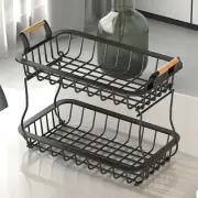 2 Tier Fruit Basket Bowl Detachable Snacks Storage Stand Pantry