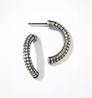 Swarovski Touchstone “Helix” Earrings Oxidized Silver Plating 2051E