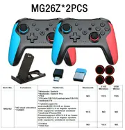 2PCS Bluetooth 2.4G Wireless Controller For Nintendo Switch Pro PC TV Box Smart Phone Tablet PS3 Tesla Shock Joystick Gamepad With Box 2PC MG26Z br