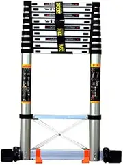 Telescoping Ladder Multi-Purpose Aluminium Extension Ladders with Stabilizer Bar, Climb Home Builders Attic Work Place Foldable Telescopic Ladder, Max Load 150kg/330lb (Size : 3.5M/11.5FT)