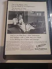 Ipana Toothpaste Bristol Myers Vintage Print Ad 1943 10x14 Vintage