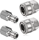 2 Sets NPT 1/4 Inch Pressure Washer Coupler Quick Connect Plug Male Female 1/4 Q