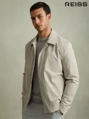 Reiss Stone Cologne Elasticated Hem Harrington Jacket (B00243) | $510