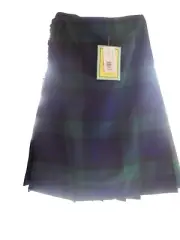 The Kilt Black Watch Tartan Kilt Gents Full Deluxe Mens 28-30 Green ST PATRICKS
