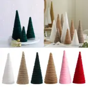 15/25/35CM Velvet Christmas Tree Desktop Decor Table Top Small Pine Tree Xmas