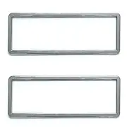 Chrome Number Plate Surrounds Frames Set Fits VIC Standard Plates 372mm x 132mm