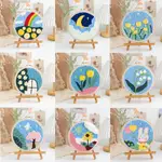 EMBROIDERY HANDMADE PUNCH NEEDLE DIY WOOL MATERIAL PACKAGE