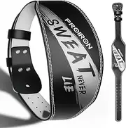 PROIRON Weight Lifting Belt(7mm Thick), Cowhide Leather Weight Belt, 15CM Padded Lumbar Back Support - Great for Squats, Lunges, Deadlift, Thrusters,Powerlifting - Men and Women
