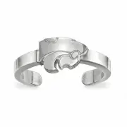 Sterling Silver Kansas State Wildcat Toe Ring