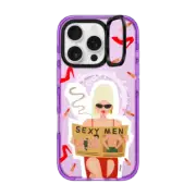 iPhone 16 Pro Impact Ring Stand Case MagSafe Compatible Modern Lady