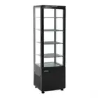 Curved Door Display Fridge Black 235L Polar Drinks Cool Chill Cafe Cake Takeaway