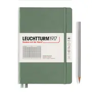 Hardcover Medium Squared Notebook, 251 Page (Olive) - A5