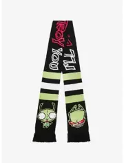 Invader Zim Stripe Scarf bonus beanie