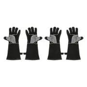 2Pair A3036 Welding Gloves 16" Fire Heat Resist Cowhide Leather Grill Gloves
