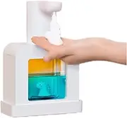 Cute Automatic foaming Soap Dispenser, White, Sensor Hand sanitizer Dispenser Wall Mount for Bathroom& Kitchen Kids Rechargeable countertop refillable soap Dispenser touchless with Tray