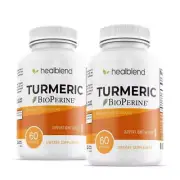 Healblend Organic Turmeric Curcumin with BioPerine Black Pepper - 2-pack