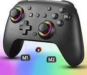 vaomon Wireless Controller Compatible with Switch Controller/Switch Lite/OLED, Wireless Switch Controllers Work with iOS/Android/PC with RGB Light, Programmable, TURBO & Wakeup