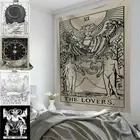 _Tapestry Living Room Tarot Card Wall Hanging Poster Hippie Bohemian Bedspreads