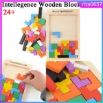 WOOD INTELLEGENCE WOODEN BLOCK PUZZLE COLOR RUSSIAN PUZZLE F