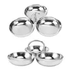Convenient Fruit Plate Three Compartment Snacks Dish 3 in 1 Metal Dessert Tray