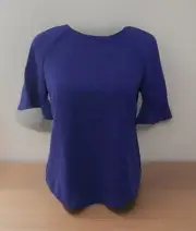 DOROTHY PERKINS Purple Flutter Sleeve Top. Size 8 UK. NWT