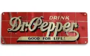 Dr Pepper Tin Sign 11x4 Inch Be A Pepper Too . Drink For Life Bar Man Cave Ad