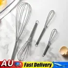 Manual Kitchen Whisk Stainless Steel Egg Beater Metal Whisk for Cooking Baking H