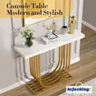 Console Table Hallway Side Entry Display Faux Marble Side Desk Storage Rack