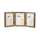 Lawrence Frames 766057T Nutmeg Wood 5x7 Hinged Triple Picture Frame - Gallery