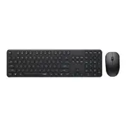 RAPOO Wireless Stylish, Spill-Resistant, Retro Style Round Key, 1000DPI, 2.4G Connection, 10M Range, Nano Receiver, Optical Mouse & Keyboard Black