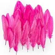 [2PK] Krafters Korner Craft Feathers, Versatile, Can Be Used For A Wide Range Of Projects, Perfect For Scrapbooking, Floral Arrangements, Costume Design And So Much More, Recommended For Ages 3+ Years - Pink (14cm)