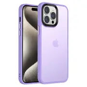 For iPhone 15 Pro Cell Phone Case Drop-proof Matte Anti-stains TPU+PC Shell Cover