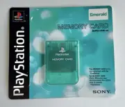 PS1 Emerald Memory Card - MOC (Unpunched) - Collector Piece - SPH-1020 EGI