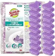 (Amazon.co.jp Exclusive) 3M Toilet Cleaning Brush, Toilet Detergent, Black Stains, Baking Soda Included, Disposable Sponge, Detergent, 18 Replacements, Scotch Brite