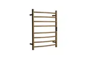 HOTWIRE Hotwire Heated Towel Rail - Curved Round Bar (H700mmxW530mm) with Timer - Gold