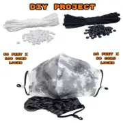 Craft County Elastic Cord (50 / 25 Feet) with Cord Locks (50 / 100 Pcs) DIY Mask