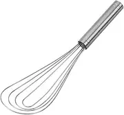 Stainless Steel Whisk, 10" Flat Whisk, Handheld Wire Whisk for Whisking, Stirring, Kitchen Metal Balloon Egg Whisk Cooking Tool, Dishwasher Safe