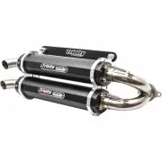 Trinity Racing Stage 5 Dual Slip-Ons-Black for 2016-2018 Polaris RZR XP Turbo