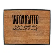 Animal Intoxicated To Feel Sophisticated - Funny Novelty Doormat Man Cave Floor mat
