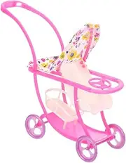 NESTINGHO Stroller Doll Stroller Doll Carriage Childrens Toy Stroller Toy Doll Pram Play Doll Stroller Doll Stroller Toy Pushchair Toy Dolls Carriage Pram Toy Cloth Pink