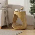 Outdoor Side Table,Hollow Design End Table,Patio Garden Stool