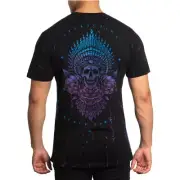 New Affliction Men's Twin Tribe Short Sleeve T-Shirt Tee - A25011-Large Black