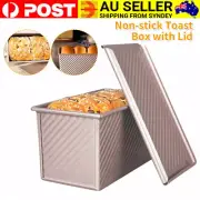 Non-stick Toast Box Loaf Bread Tin Pan Mold With Lid Kitchen Baking Tool AU