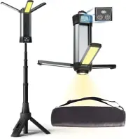 Rechargeable LED Work Light with Stand - Cordless Work Light Kit 3 Page Head,500
